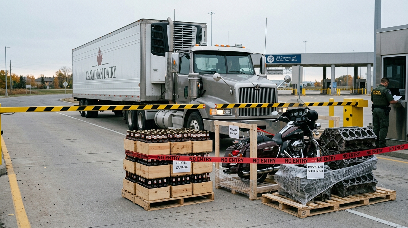 Canadian Beer, Dairy and Motorcycles Are Now Banned